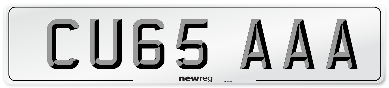 CU65 AAA Number Plate from New Reg